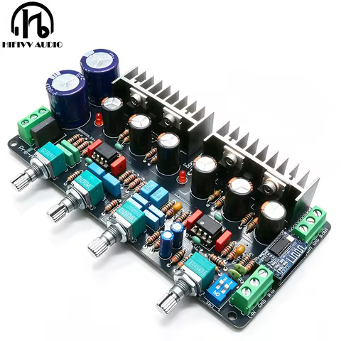 Bluetooth 5.1 QCC5125 ES9023 HIFI Stereo OP AMP Amplifier Preamplifier PCB muses8820 muses02 Preamp 