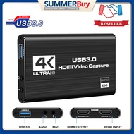 Audio Video Capture Card HDMI USB3.0 4K 1080P 60fps Reliable Portable Video Converter Streaming Live