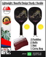 Pickleball Paddles Set Lightweight Pickleball Racket 2 Pickleball Paddles 2 Balls and 1 net Inclu