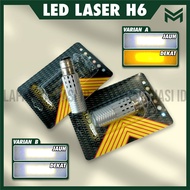 LAMPU LASER H6 LAMPU DEPAN H6 LAMPU UTAMA LASER GUN SUPERSONIC H6 HEADLAMP H6 LED BOHLAM DEPAN universal MOTOR BEBEK dan MATIC YAMAHA HONDA SUZUKI KAWASAKI Beat Vario Scoopy Spacy CS1 F1zr Jupiter  Vega Mio Sporty Soul Fino DLL LED H6 LASER ori MOSCOW