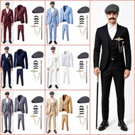 1920s Mens Costume Accessories Set Gangster Costume Roaring 20s Costumes for Halloween Party Outfits