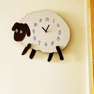 Cute Lamb Wall Clock, Creative Decorative Wall Clock, Silent Wall Clock, Simple Children's Room Wall Clock