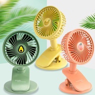 【DUO & DUO】Portable Wireless  Fan USB Rechargeable Desk Clip Baby Stroller Clamp Fan