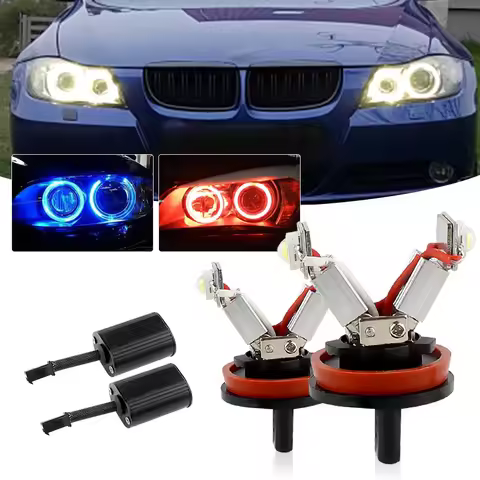 2Pcs/Set H8 Error Free 20W LED Angel Eye Marker Lights Bulbs For BMW 1 3 5 Series E60 E61 E70 E71 E9