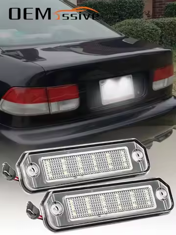 6000K Waterproof License Plate Lamp 34100S04A01 For Honda Civic Hatchback Coupe EJ EK EG EK9 EK3 CR-