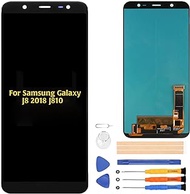 for Samsung Galaxy J8 2018 J810 J810F/DS J810M/DS TFT LCD Display Touch Screen Digitizer Assembly Parts,with Tools (Black OLED)
