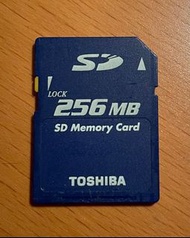 ( sold ) 中古 日本製造 舊機適用 Toshiba 256MB SD Memory Card 記憶卡 記憶咭 for CCD 數碼相機 Digital Camera 適合有容量限制的電子產品使