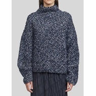 3.1 PHILLIP LIM 深藍小立領空氣感羊毛毛衣 XS/S/M/34/36