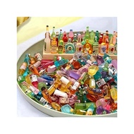 10 pcs miniature liquor bottle ornaments toy miniature cute display doll house accessories