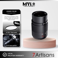 ( MY ) 7artisans 25mm F0.95 APS-C Lens For Sony A6400 A6500 A6600 ZV-E10 | Fujifilm XT3 XT4 XT30 XT3