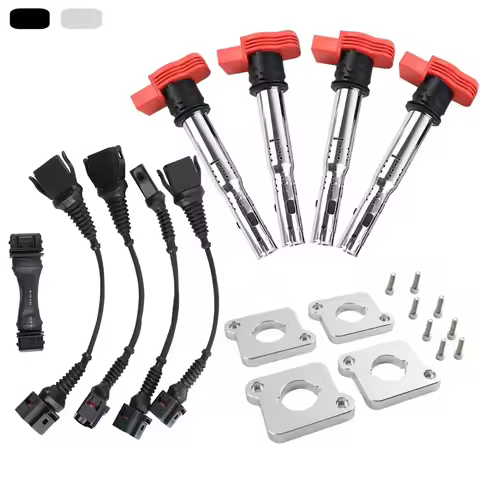 Full Set 2.0T Ignition Coil ICM Harness R8 Coilpack Plates Coil Pack Set For 97-99.5 1.8T B5 A4 Audi