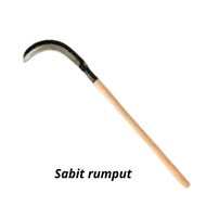 GRASS SICKLE COME WITH WOOD HANDLE SABIT RUMPUT PISAU POTONG RUMPUT PISAU RUMPUT  SABIT KEBUN