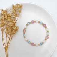 粉晶 海藍寶 月光石 天然石 水晶 手鍊 手環 客製