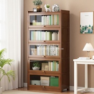 Other Solid Wood Back Wall Students Integrated Book Floor-standing Bamboo Books Multi-layer Anti-dus