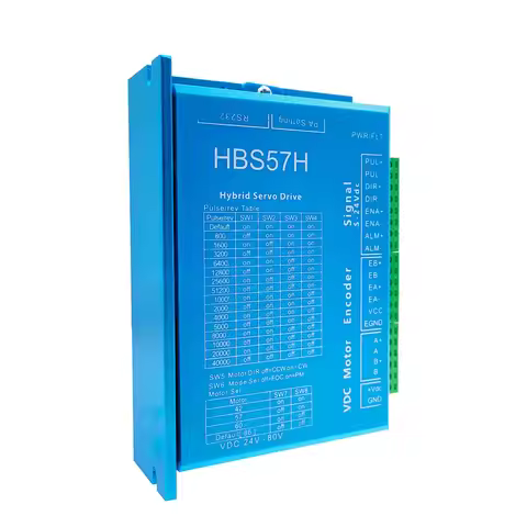 HBS57H Hybrid Servo Driver 24-80VDC Closed Loop Motor Step Controller RS232 For CNC Nema23