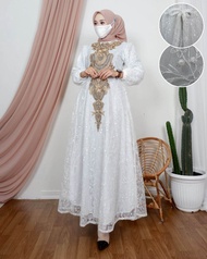 COD GAMIS TULLE PESTA NAJWA/ DRESS  TILLE BRUKAT KONDANGAN / DRESS  Bordir Pesta terbaru/ OUTFIT KON