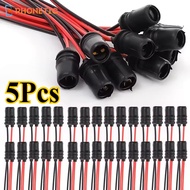 [3C&Auto]T10 W5W 147 Round Sockets Marker Light Holder - LED Bulb Base Holder - 1/3/5Pcs Connector W