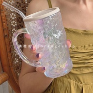 Glacier Orange Water Cup * Ins Household Tea Cup Simple Tea Cup Ins Style Wine Cup Women's Milk Cup 