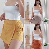 2 Pocket Cotton Linen High Waist Skort upto XL - Sexy &amp; Trendy Palda Short Skirt for Women