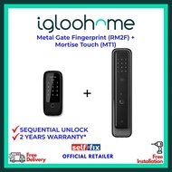 igloohome Bundle - Metal Gate Fingerprint RM2F + Mortise Touch Door MT1 (FREE Delivery + Install)