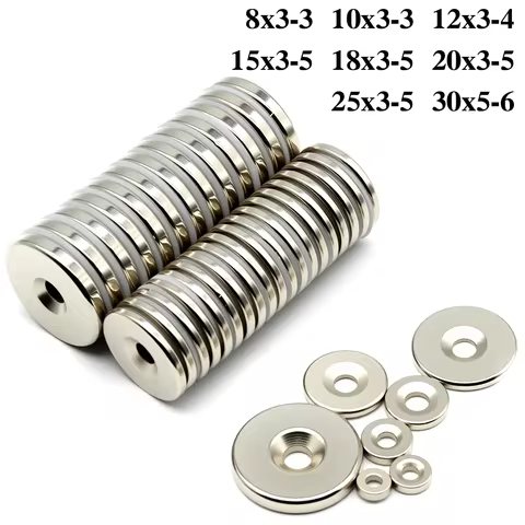 Super Powerful Round Magnet with holes Neodymium Magnet NdfeB N35 Strong Permanent Magnetic imanes R