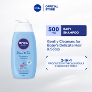 NIVEA Baby Head To Toe Shampoo & Bath 500 ml / 200 ml / Baby Care / 2 in 1 / Tear Free / No Paraben 