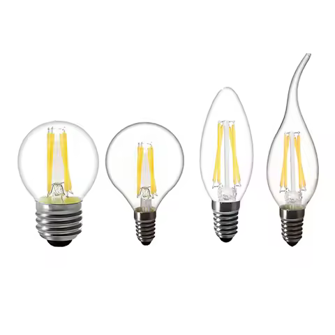 220V E14 LED Candle Bulb E14 C35 Filament Light E27 LED Lamp 230V 240V 4W 8W 12W G45 C35L COB LED Fi