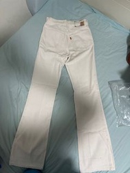 二手 美國購買 Levis Levi‘s Jeans 白色牛仔喇叭褲  W28 x L33
