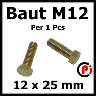 M12 Hex Bolt Bolt Size 12 x 25 mm