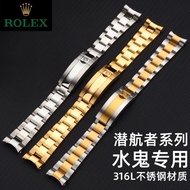 Suitable for Rolex Watch Strap Original Steel Band Male Black Green Water Ghost Daytona Rolex Submar
