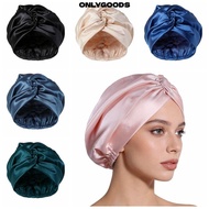 ONLYGOODS Silk Satin Hair Bonnet, Breathable Satin Fabric Mulberry Silk Wrap, Premium Smooth Luxury 