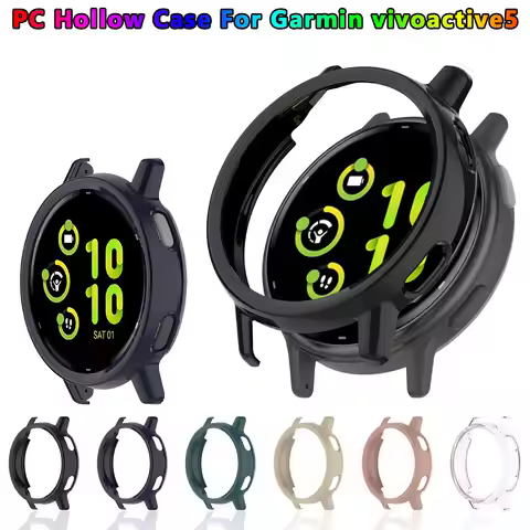PC Hollow Case For Garmin Vivoactive 5 Protector Samrt Watch Strap Cover Bumper For Garmin Vivoactiv
