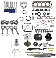 Overhaul Rebuild Kit & Con rods Set Φ23mm Compatible for VW Audi EA888 2.0T CDN CCZ Engine