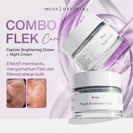 Inusa Paket Flek 2 Cream Peptide Brightening dan Night Cream Retinol BPOM