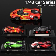 Bburago 1:43 Race Car Model With Dust Cover Series Alloy Miniature Diecast Racing Static Toy 499P 29