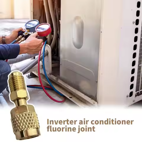 For R32 R454B Refrigerant Adapters 1/4-inch Female Accessory 1/4-inch Male Reverse Thread Power Tool