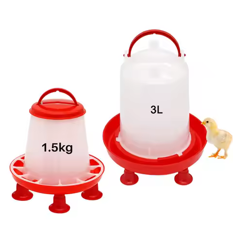 1Pc 1.5kg/3L Poultry Automatic Drinker Bucket Chicken Feeder Barrel Water Bucket Quail Drinking Farm