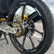 HYPERTECH CNC SPORT RIM PRO-RX8 2025 Y15ZR Y15 LCV8 Y125 BLACK GREY 1.6/1.6X17 R8 SPORT RIM RX8 HYPE