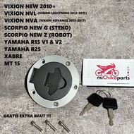 Fuel Tank Cap Vixion New 2010 NVA NVL Pnp Scorpio New ZS Steko Robot R15 V1 V2 R25 MT15 Yamaha Xabre