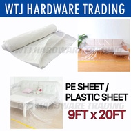 PE SHEET 9' X 20' / PLASTIC SHEET / FURNITURE COVERING SHEET / FLOOR COVERING SHEET / PE SHEET Penut