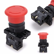 XB2-ES542 22mm NC N/C Red Mushroom Emergency Stop Push Button Switch 600V 10A car
