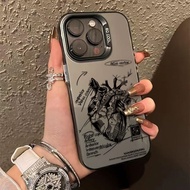 โลหะชุบโลหะด้วยไฟฟ้า ไอโฟน  เคสโทรศัพท์ าหรับ IPhone 11 13 14 15 16 12 Pro Max XR XS Max X 8 7 Plus 