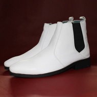 Men's white genuine cowhide boots Code: B187