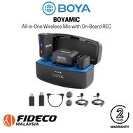 BOYA BOYAMIC Wireless Lavalier Microphone Onboard Recording, 984ft Range, 10h Battery Life, Clip on Wireless Lapel Mic