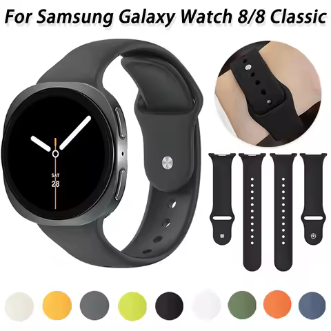 Original Silicone Strap for Samsung Galaxy Watch 8 Classic 46mm Sport Watchband Correa for Samsung G