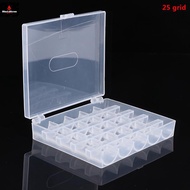 25 Spools Bobbins Bobbin Case Organizer Storage Clear Box Tools