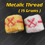 15 Grams Benang Crochet Emas Silver Benang Kait Benang Emas Benang Silver Metalic Yarn Metalic Benan