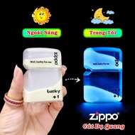 BẬT LỬA ZIPPO CÁT DẠ QUANG HÚT ÁNH SÁNG (TẶNG KÈM HỘP TRƯNG BÀY)#TRẮNG