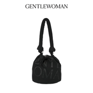 GENTLEWOMAN BUCKET HOBO BAG: BLACK กระเป๋าผ้า ผู้หญ Crossbody Bag กระเป๋า Casual Letter Bag สะพายข้า