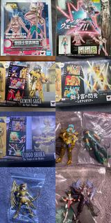 聖鬥士星矢 DDP 雙子獅子處女/ 聖衣神話再版安全帽仙女座/ 天龍雙魚figure/ 天馬天雄statues
